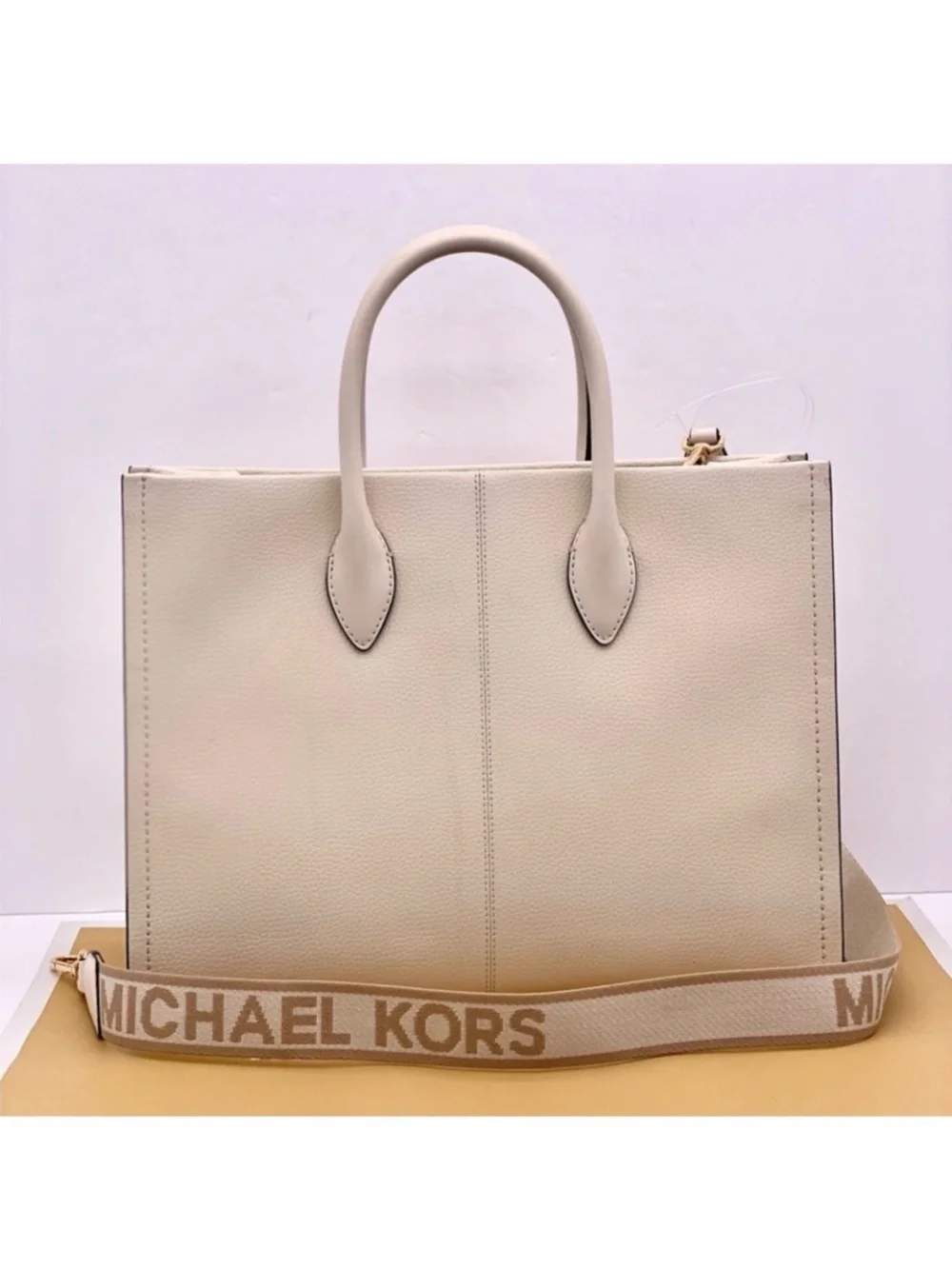 Michael Kors Mirella Medium Pebbled Leather Tote Bag